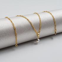 Colar Gargantilha 45 cm Pingente Perola folheado a ouro