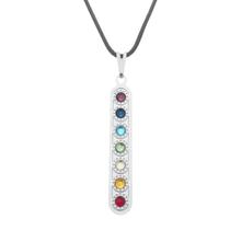 Colar Gargantilha 7 Chakras 33mm Cordão Fino - Prateado Colar Gargantilha 7 Chakras 33mm Cordão Fino - Prateado