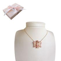 Colar Gargantilha Anjo Zirconias Rubi Colar Gargantilha Anjo Zirconias Rubi