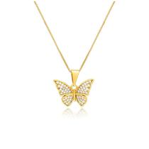 Colar Gargantilha Borboleta Zircônias Folheado a Ouro 18k Colar Gargantilha Borboleta Zircônias Folheado a Ouro 18k
