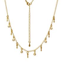 Colar Gargantilha Choker com Pérolas e Flechas Folheado em Ouro 18K SoftJoias Colar Gargantilha Choker com Pérolas e Flechas Folheado em Ouro 18K SoftJoias