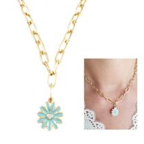 Colar Gargantilha Choker Flor Margarida Folheado Ouro 18k Colar Gargantilha Choker Flor Margarida Folheado Ouro 18k