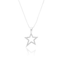 Colar Gargantilha com Pingente de Estrela Prata 990 Feminino