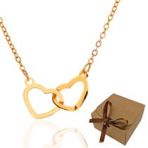 Colar Gargantilha Coração Entrelaçado Laço Afeto Amor Eterno Colar Gargantilha Coração Entrelaçado Laço Afeto Amor Eterno