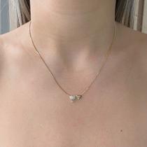 Colar Gargantilha Coração Liso e Cravejado Color de Zircônias Banhado em Ouro 18k Colar Gargantilha Coração Liso e Cravejado Color de Zircônias Banhado em Ouro 18k