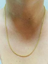 Colar Gargantilha Corrente Portuguesa 50cm Feminino Ouro 18k Colar Gargantilha Corrente Portuguesa 50cm Feminino Ouro 18k