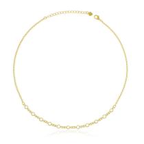 Colar Gargantilha Cristallo - Banho Ouro 18K