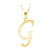 Colar Gargantilha De Aço Inoxidável Com Pingente De Letra Inicial Grande Banhado a Ouro 18K Para