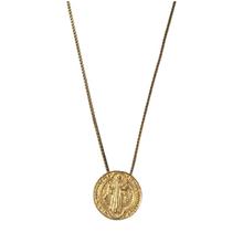 Colar gargantilha em Ouro 18k750 com medalha dupla face de São Bento Rosangela Lima Joias