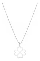 Colar Gargantilha Feminina Trevo 4 Folhas Prata 925 Sorte