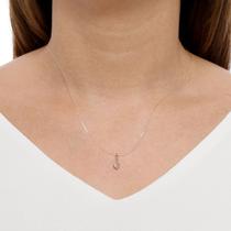 Colar Gargantilha Fio de Nylon Ponto de Luz Coração Ouro 18K Colar Gargantilha Fio de Nylon Ponto de Luz Coração Ouro 18K