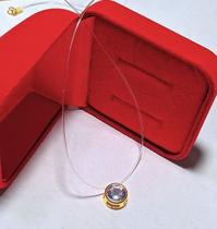 Colar Gargantilha Fio Nylon com Pingente Ponto de Luz Zircônia Cristal Folheado Ouro 18k Dourado Moda Feminina Colar Gargantilha Fio Nylon com Pingente Ponto de Luz Zircônia Cristal Folheado Ouro 18k Dourado Moda Feminina