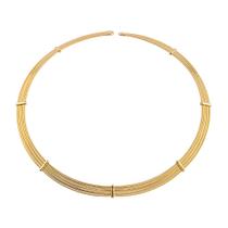 Colar Gargantilha Glam Dourado Chunky Metal