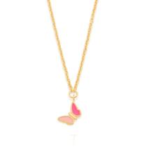 Colar gargantilha infantil Romannel borboleta banhada a ouro 18k Cód. 53208129