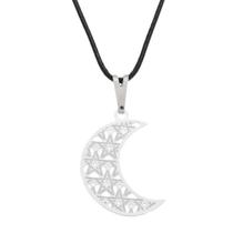 Colar Gargantilha Lua 17mm - Prateado