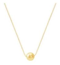 Colar Gargantilha Marina Bola Folheado A Ouro 18k C Garantia