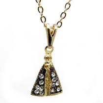 Colar Gargantilha Mini Nossa Senhora com Strass - Dourado Colar Gargantilha Mini Nossa Senhora com Strass - Dourado