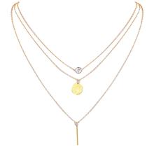 Colar gargantilha pingente estrela lua feminino ouro prata jóias de corrente longa