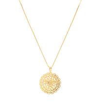 Colar Gargantilha Pomba Divino Espirito Santo Folheado Ouro