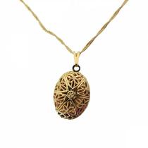 Colar Gargantilha Relicário 3cm - Dourado Colar Gargantilha Relicário 3cm - Dourado