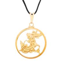 Colar Gargantilha São Jorge 20mm (Cordão Fino) - Dourado Colar Gargantilha São Jorge 20mm (Cordão Fino) - Dourado