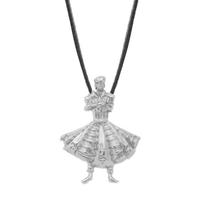 Colar Gargantilha Xangô 22mm Cordão Fino - Prateado Colar Gargantilha Xangô 22mm Cordão Fino - Prateado