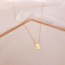 Colar Gatinho Dupla Face Folheado A Ouro 18k 60cm Mãe de Gato