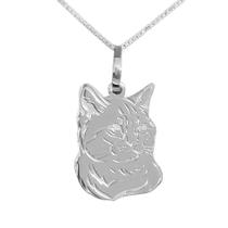 Colar Gato Rosto Coleção Estimação Prata 925