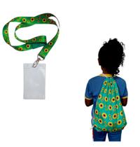 Colar Girassol e Mochila Saco - Doença Oculta - Autismo