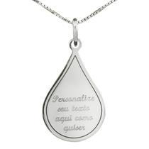 Colar Gota Coleção Personalizável em Prata 925 Colar Gota Coleção Personalizável em Prata 925