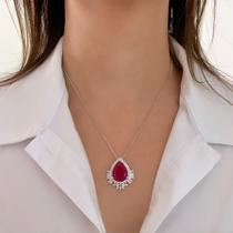 Colar Gota Luxo Rubi Colar Gota Luxo Rubi