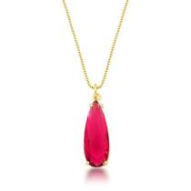 Colar gota m pedra fusion rosa Colar gota m pedra fusion rosa
