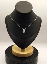 Colar Gota Pedra Natural Prata 925 Brilho & Elegância Colar Gota Pedra Natural Prata 925 Brilho & Elegância