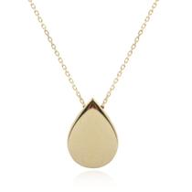 Colar Gota Polida 45 cm em Ouro 18K