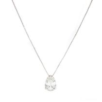 Colar Gota Ródio Zircônia com Pingente Hipoalergênico