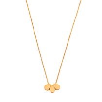 COLAR GOTA TRIPLA 50 cm BANHADO A OURO