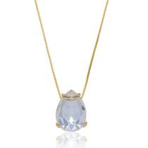 Colar Gota Zircônia Banhado a Ouro 18k Semijoia Antialérgica Colar Gota Zircônia Banhado a Ouro 18k Semijoia Antialérgica