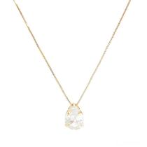 Colar Gota Zircônia Banhado a Ouro 18k - Semijoia Hipoalergênica