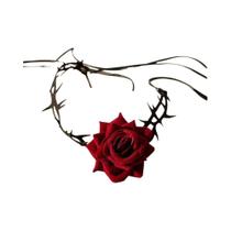 Colar Gótico De Rosas E Espinhos Para Mulheres, Acessório Multifuncional Versátil Para Festas De