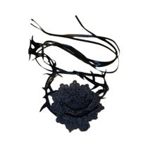 Colar Gótico Feminino Com Espinhos De Rosa, Acessório Multifuncional Versátil Para Festa De