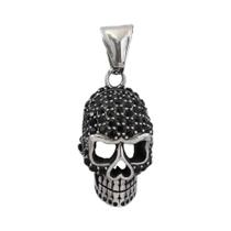 Colar Gótico Masculino com Pingente de Caveira em Aço Inoxidável - Estilo Punk