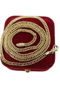 Colar Gourmet 2mm Banhado a Ouro Luxjóias Premium 45cm Colar Gourmet 2mm Banhado a Ouro Luxjóias Premium 45cm