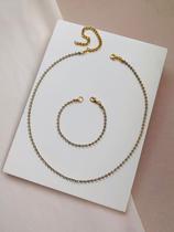 Colar gravata colares e pulseiras com strass folheado a ouro e prata Colar gravata colares e pulseiras com strass folheado a ouro e prata