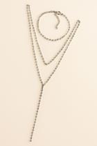 Colar gravata colares e pulseiras com strass folheado a ouro e prata Colar gravata colares e pulseiras com strass folheado a ouro e prata
