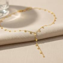 Colar Gravata Medalhas Circulares em Ouro 18k - Design Contemporâneo Colar Gravata Medalhas Circulares em Ouro 18k - Design Contemporâneo