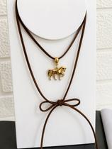 Colar Gravata western boho Country festa festival cavalgada Boiadeira Cores:Preto
