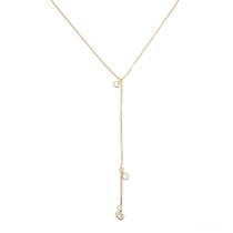 Colar Gravatinha com Cristais Banhado a Ouro 18k