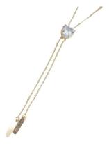 Colar Gravatinha Coração Zirconia F. Ouro Dourado Vermelho