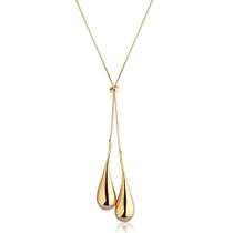 Colar Gravatinha Gota Polida Basico Banhado a Ouro 18k Colar Gravatinha Gota Polida Basico Banhado a Ouro 18k