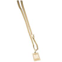 colar Grumet 3mm Para inicial de letra M